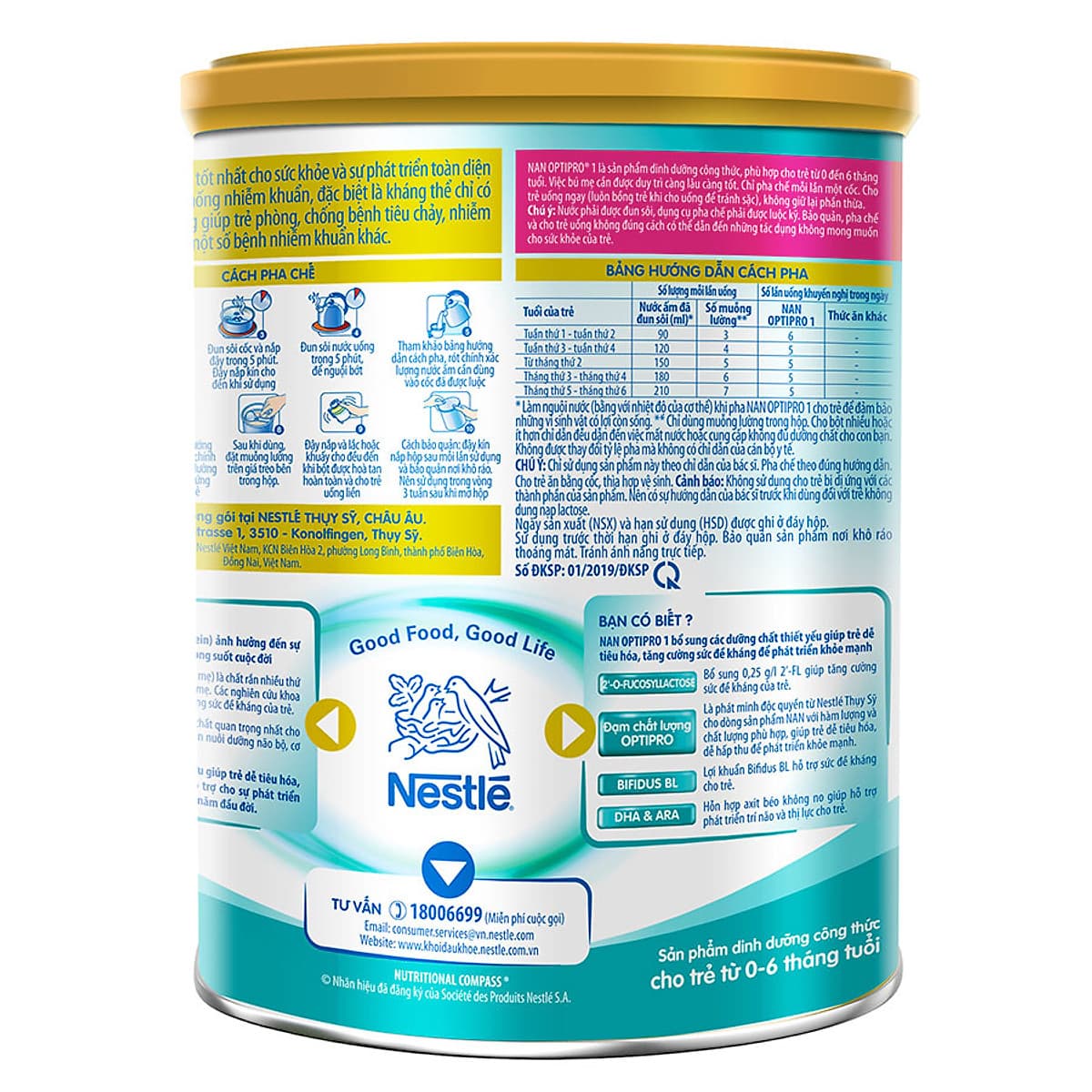 Sữa Bột Nestlé NAN Optipro 1 (800g) - HMO