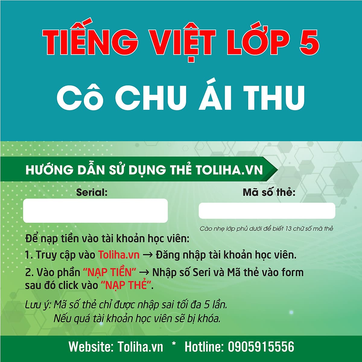 Khóa học TIẾNG VIỆT LỚP 5 cô Chu Ái Thu - 03 tháng