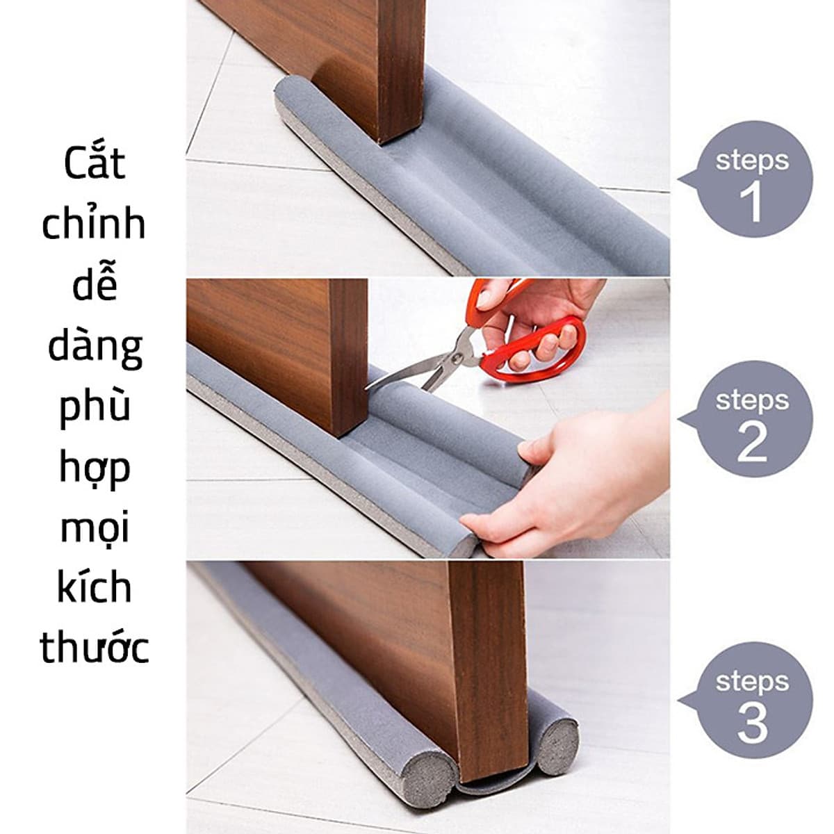 Miếng xốp bọc chân cửa chắn gió chống bụi, ngăn tiếng ồn, ngăn côn trùng 93 x 9.6cm