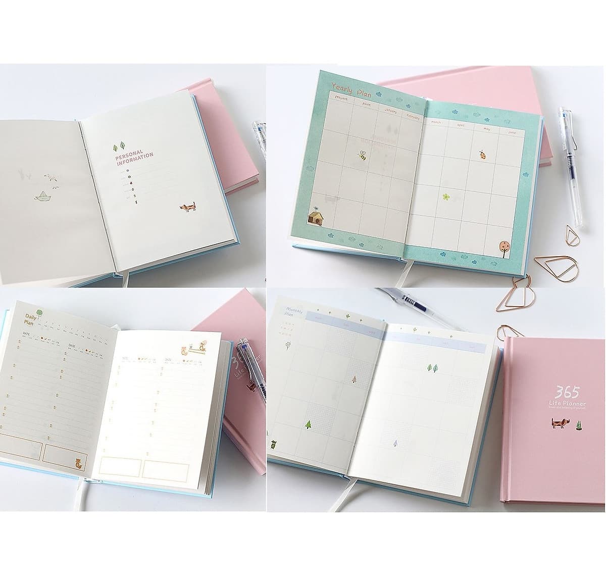Sổ Kế Hoạch Nhật Ký 365 Ngày Life Planner (Tặng Kèm 2 Tấm Sticker Mini)