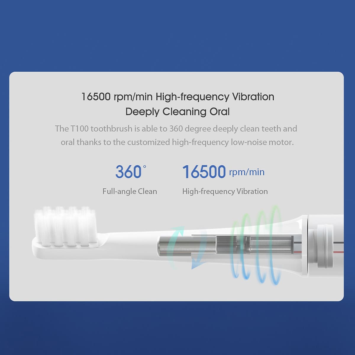 Bàn Chải Điện Tự Động Cho Người Lớn Xiaomi Mijia T100 - Trắng