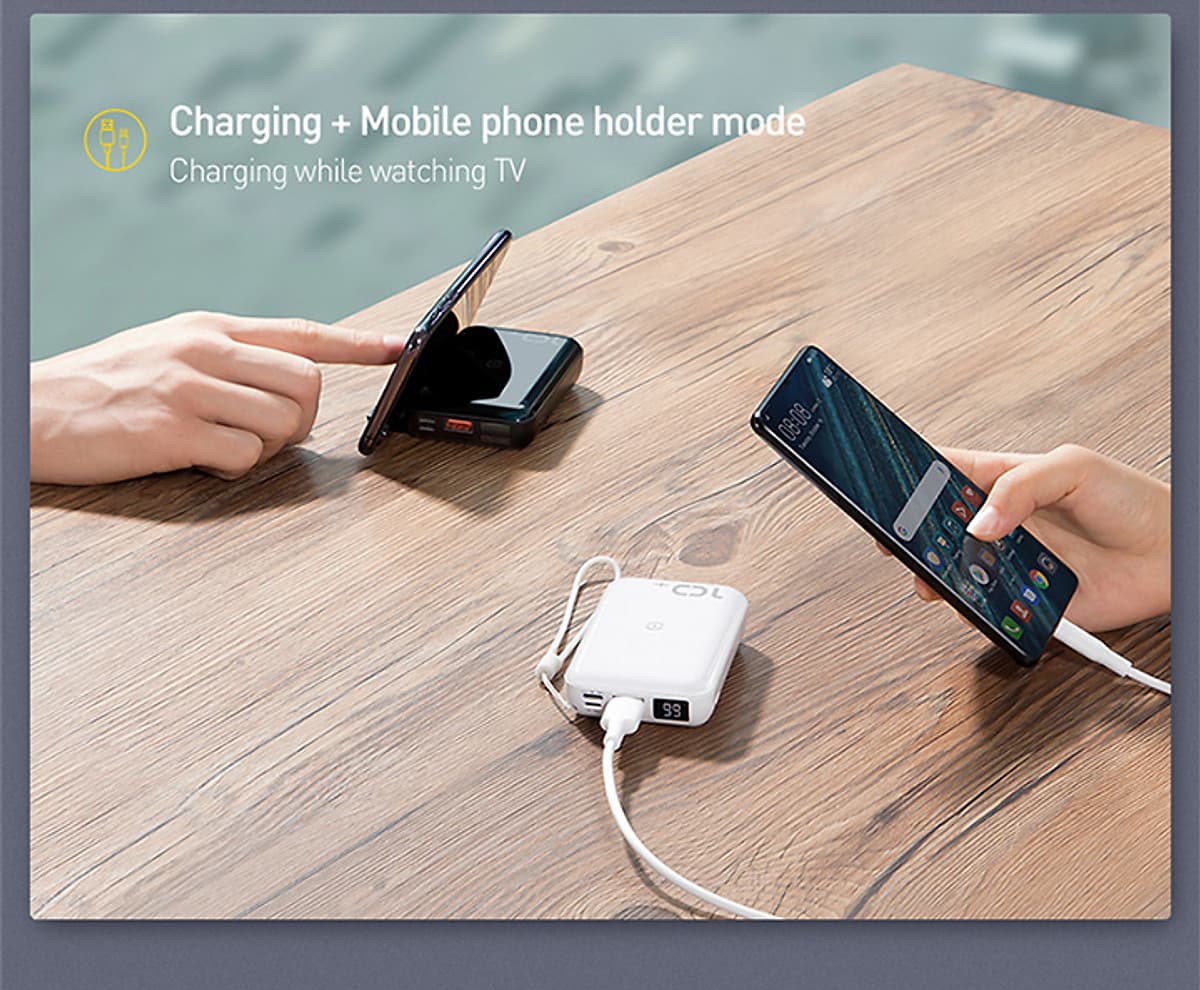 Pin dự phòng tích hợp sạc nhanh không dây 10.000 mAh  Mini S (10W Wireless, 18W PD/ Quick Charge 3.0) Baseus - Hàng chính hãng