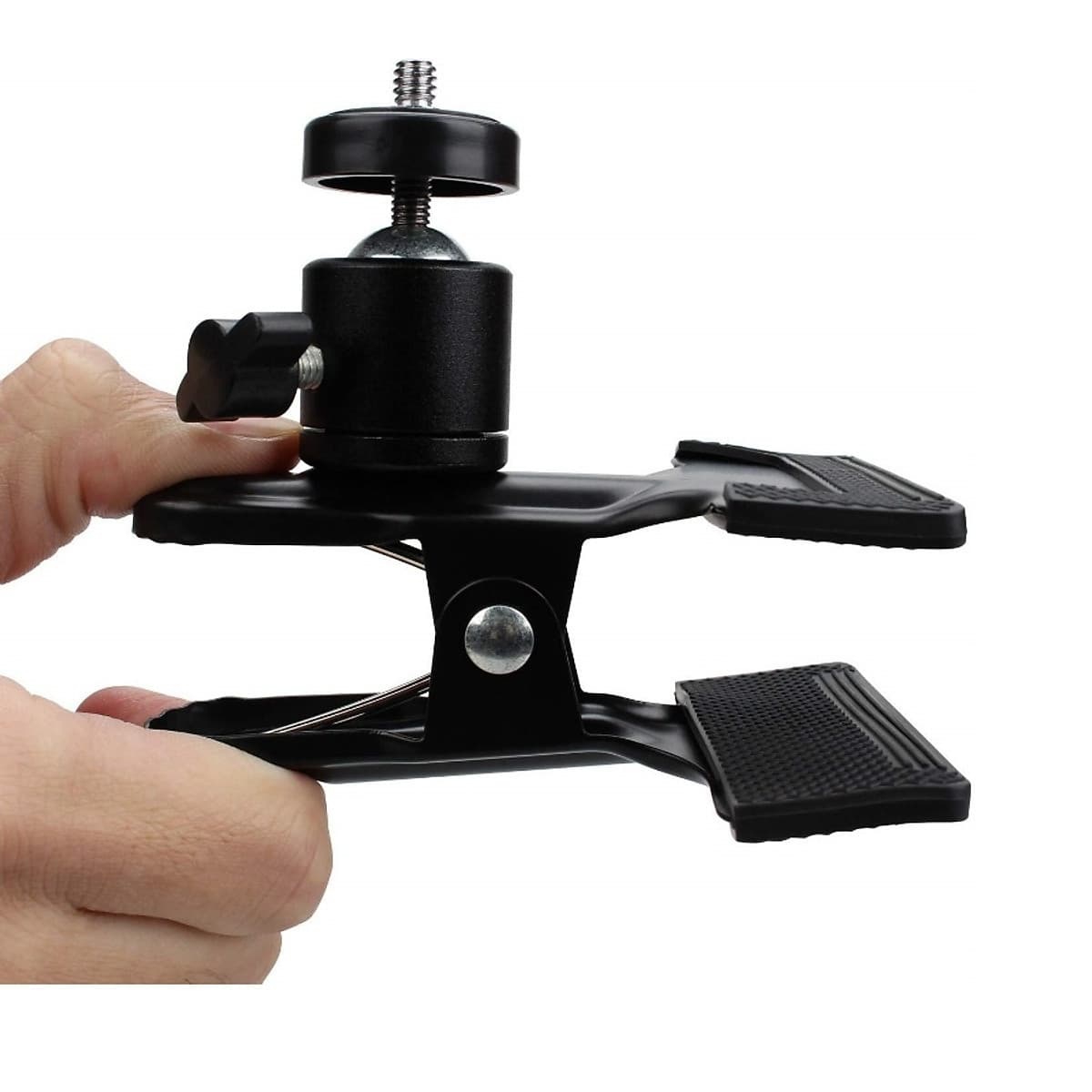 Kẹp điện thoại đa năng vào thân tripod / giá đỡ 3 chân, hoặc vào bàn ghế, cửa kính hỗ trợ livestream, chụp ảnh, quay video nhiều máy