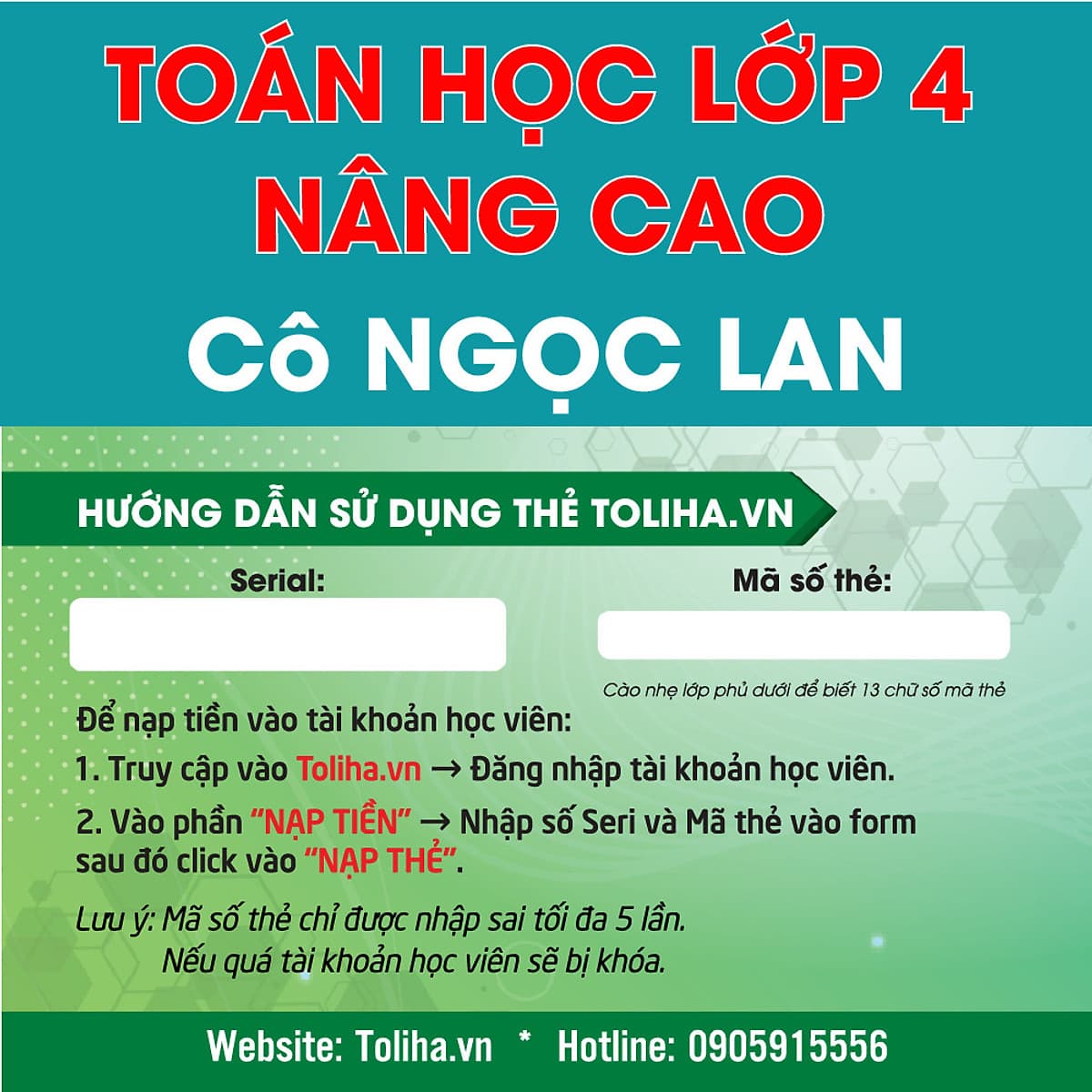 Khóa học TOÁN HỌC LỚP 4 NÂNG CAO - cô Ngọc Lan - 03 tháng