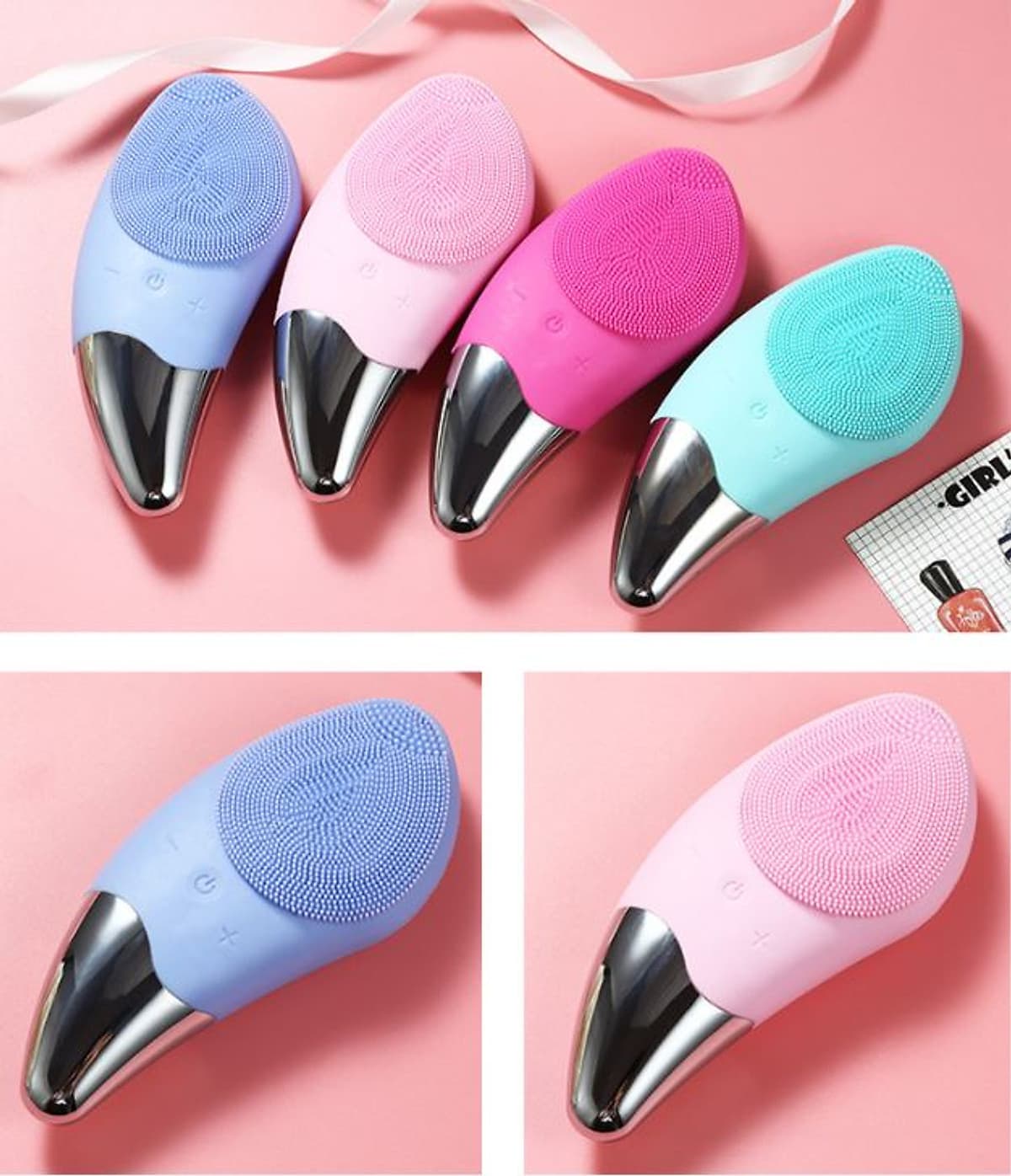 Máy rửa mặt mini massage tích hợp sóng âm BR-1020
