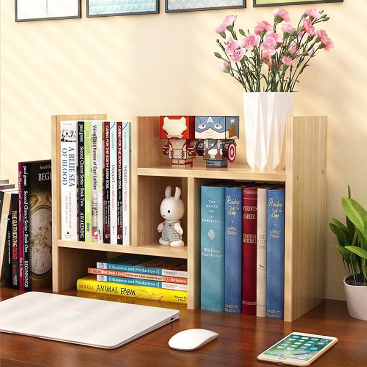 Kệ Sách Để Bàn Cao Cấp Vân Gỗ Sồi 
