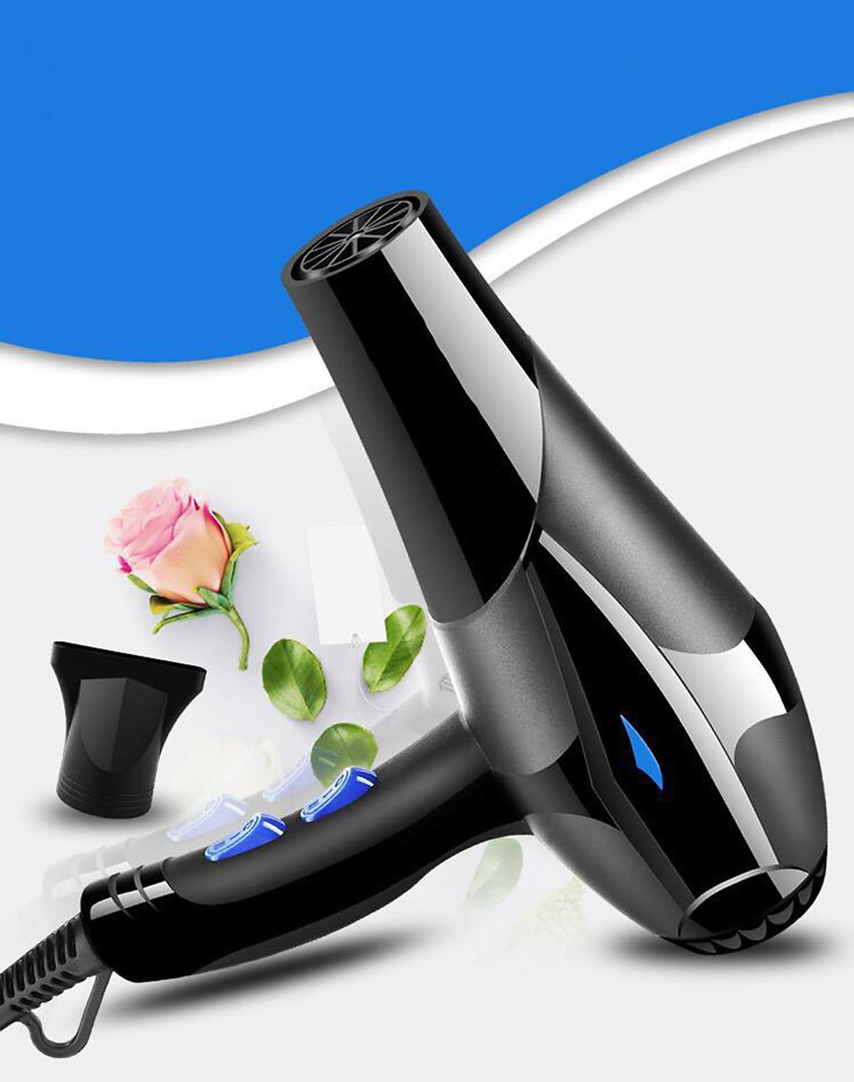 Máy Sấy Tóc Deliya Công Suất Lớn 2200W Tặng Kèm Lược 5 Phụ Kiện Siêu Hot DL05
