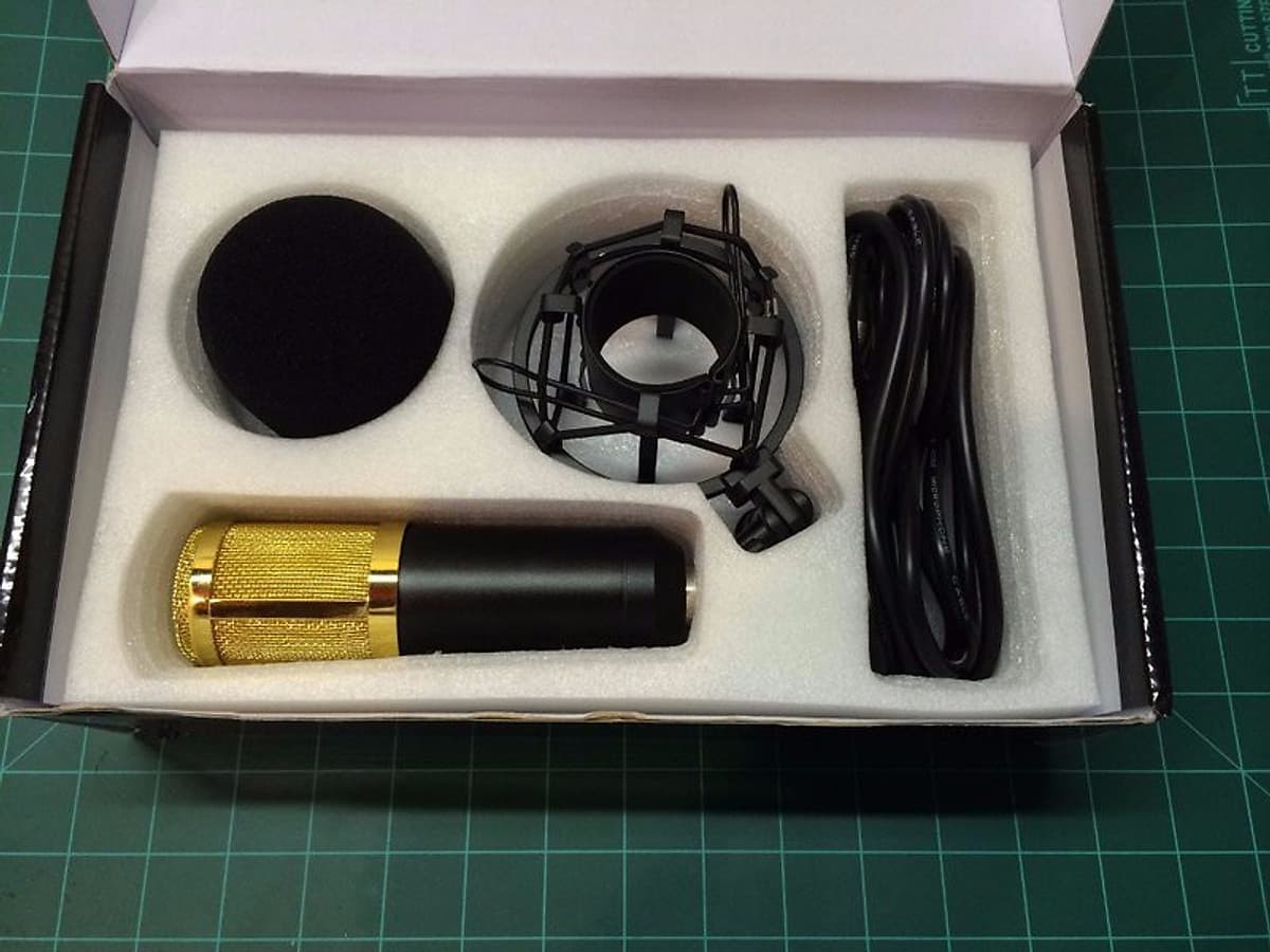 Denshitaro Micro thu âm BM800 Vàng đen D00-086