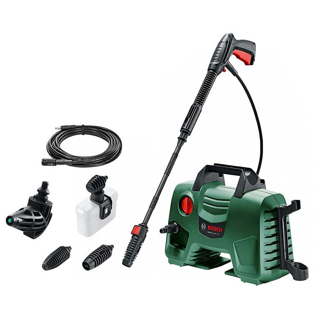 Combo Máy Phun Xịt Rửa Áp Lực Cao Bosch Easyaquatak 110 + Dây Nối Dài 6m Và Đầu Phun 90 Độ