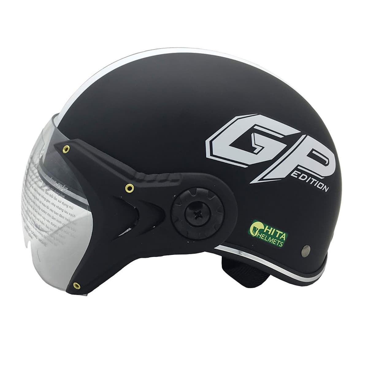 Mũ Bảo Hiểm Thời Trang 1/2 Đầu Có Kính Chita CT6B1 (K) Tem Hình GP Edition Năng Động, Thời Trang - Hàng Chính Hãng