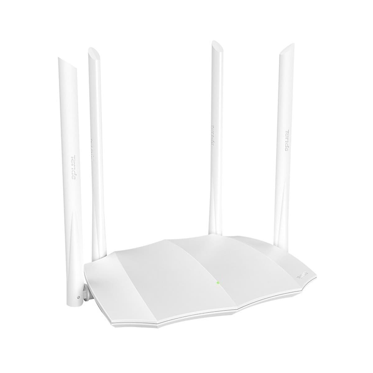 Bộ Phát Wifi Chuẩn AC1200 Tenda AC5 Màu Trắng Tặng Cáp Mạng Dây Đồng 8 Sợi Dài 2 mét - Hàng Chính Hãng