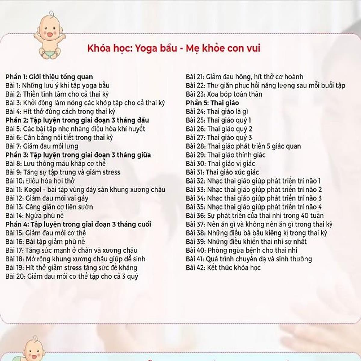  Khóa học YOGA- Yoga bầu- Mẹ khỏe con vui cùng chuyên gia Luna Thái- UNICA.VN
