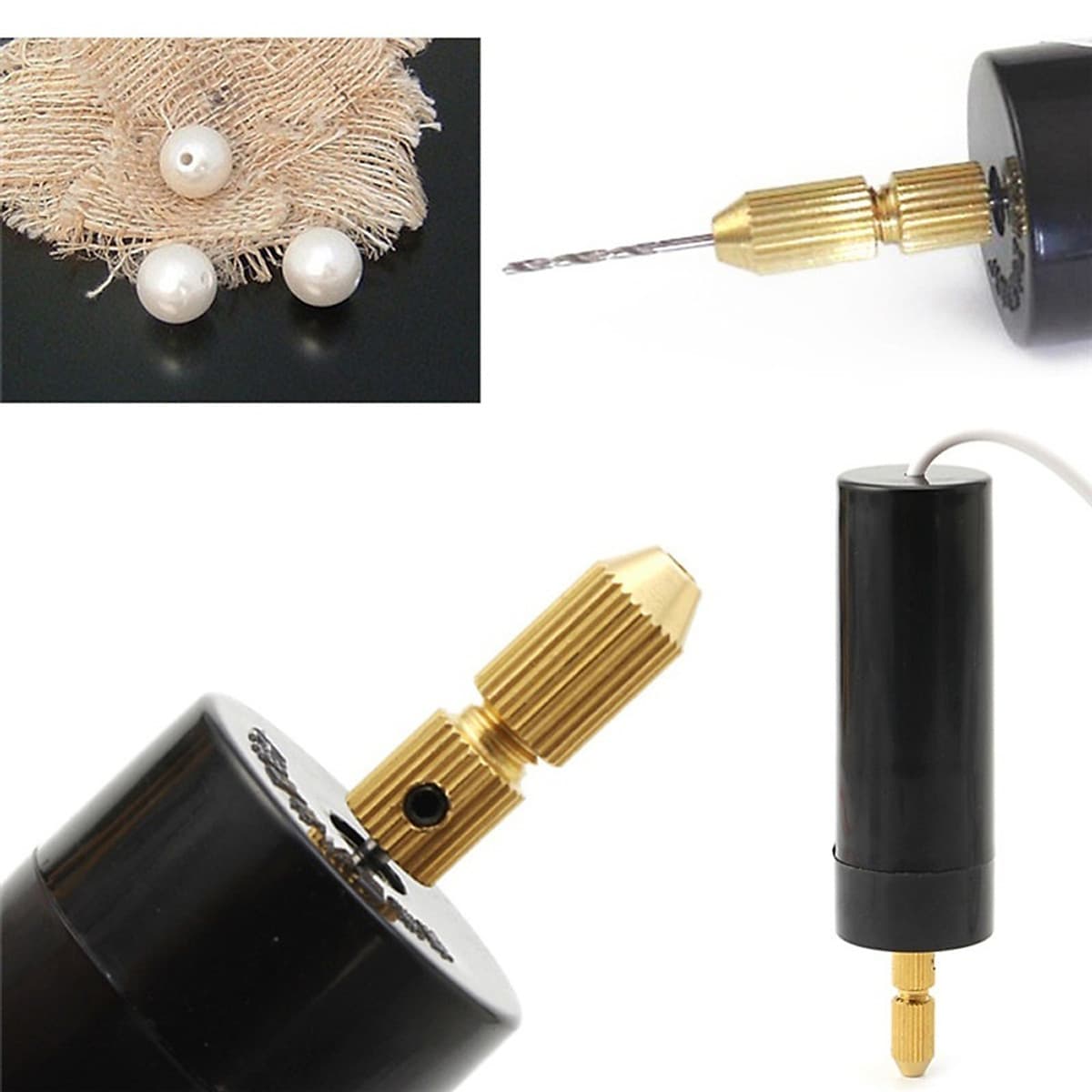 Máy Khoan Cầm Tay Mini Dây Micro USB Kèm Mũi Khoan DIY (3 Mũi)