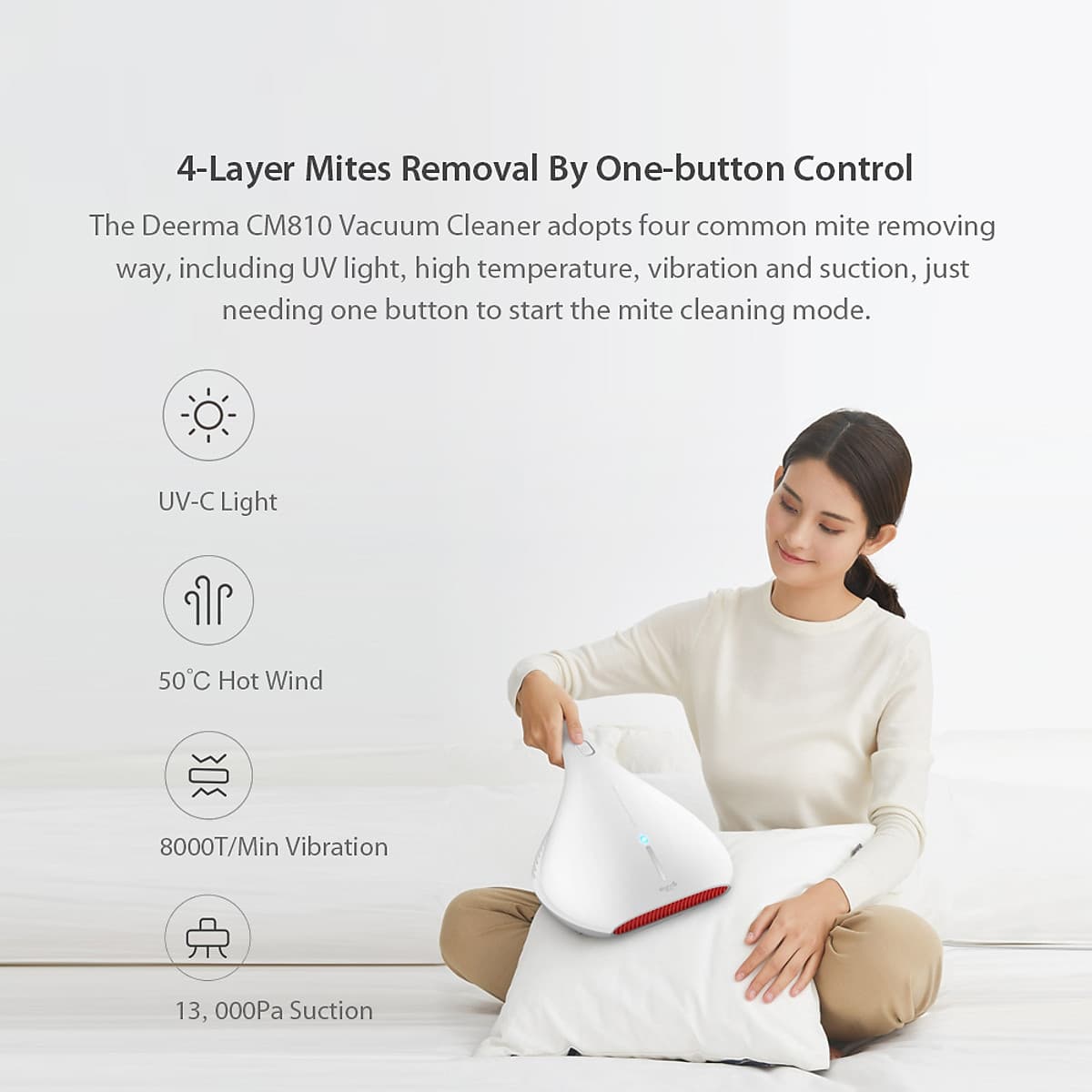 Máy Hút Bụi Cầm Tay Xiaomi Deerma CM800/CM810 Dùng Tia UV Khử Trùng (13000Pa) (Giao mẫu ngẫu nhiên)