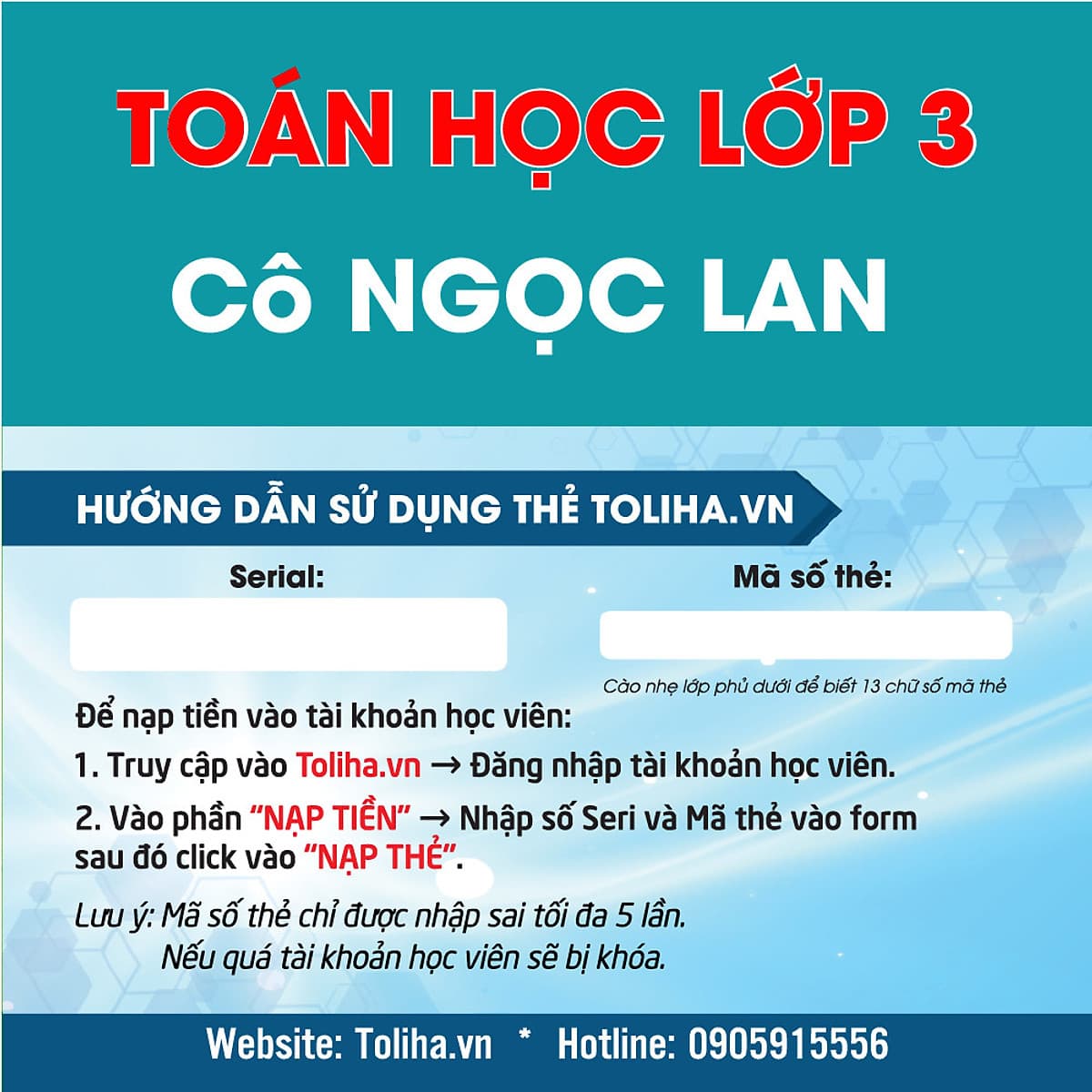 Khóa học TOÁN HỌC LỚP 3 - Cô Ngọc Lan - 09 tháng