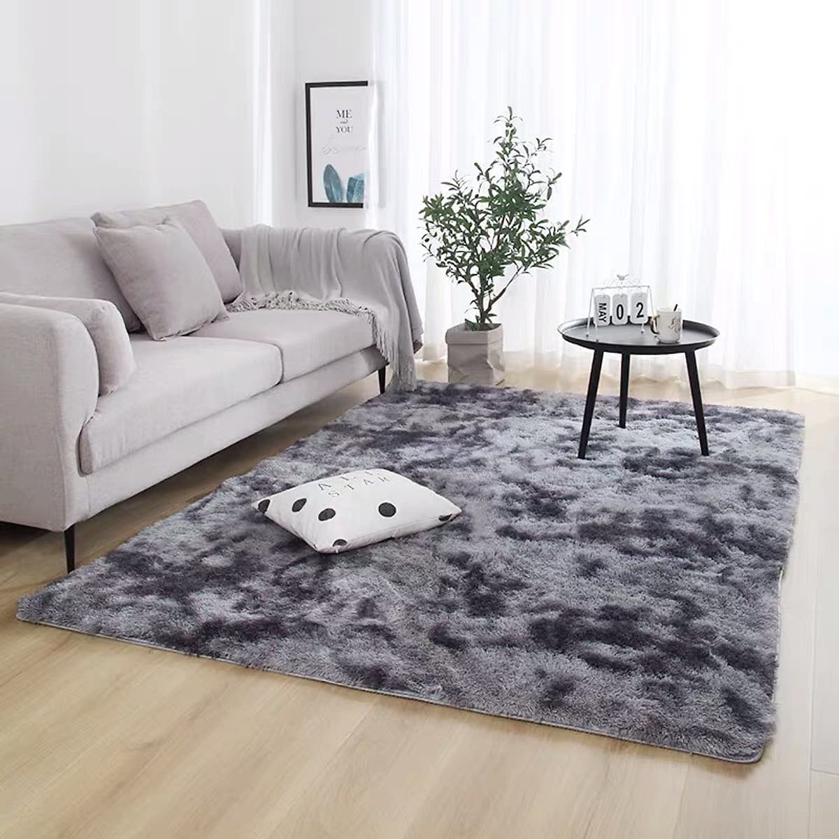 Thảm Lông Dài Trải Sàn Cao Cấp Kiểu Loang