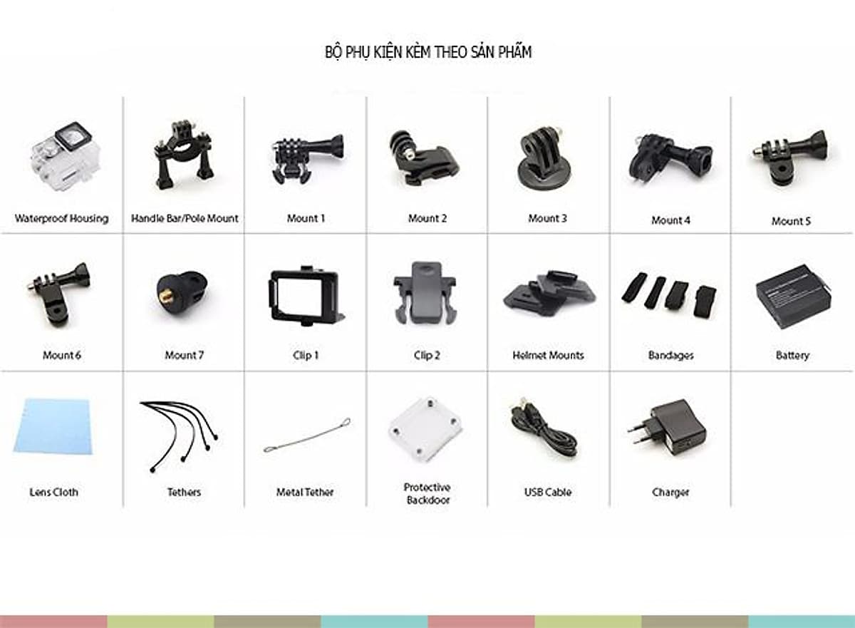 EKEN H9R - Camera thể thao chống nước 4k, WiFi, Remote - Hàng Nhập Khẩu
