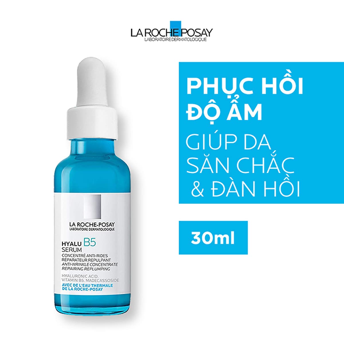 Bộ dưỡng chất chuyên sâu giúp hỗ trợ quá trình tái tạo da La Roche-Posay Hyalu B5 Serum