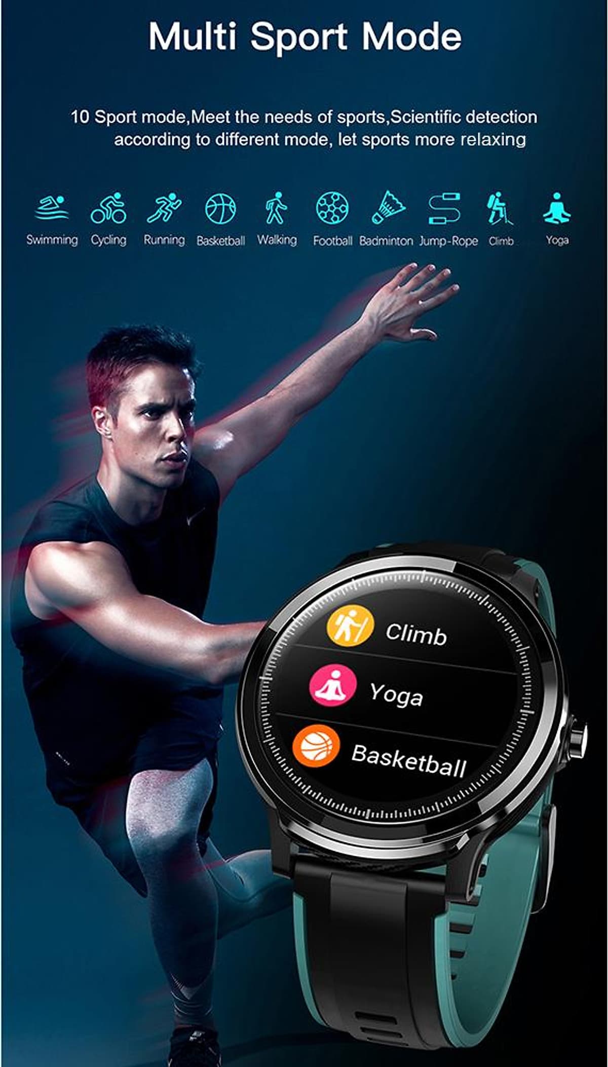 Đồng Hồ Thông Minh KOSPET PROBE Smart Watch 1.3 inch IPS Full Round Touch Screen Healthcare Sports Smart Watch Dual Colorful Silicone Watch