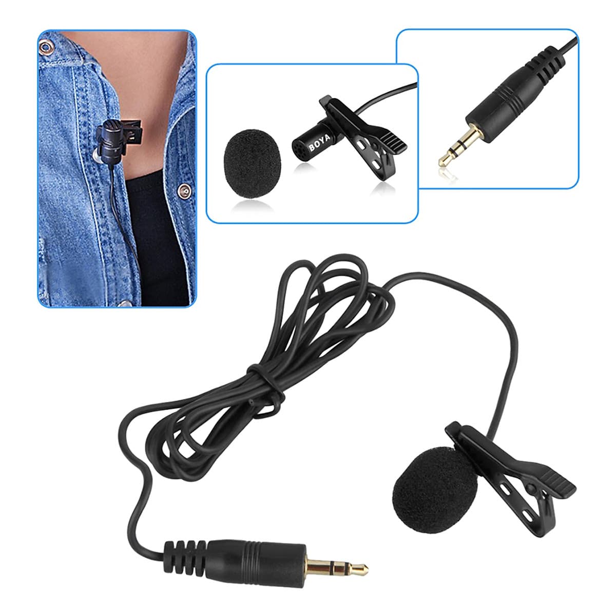 Micro Lavalier cài áo Boya BY-M1 - Hàng nhập khẩu