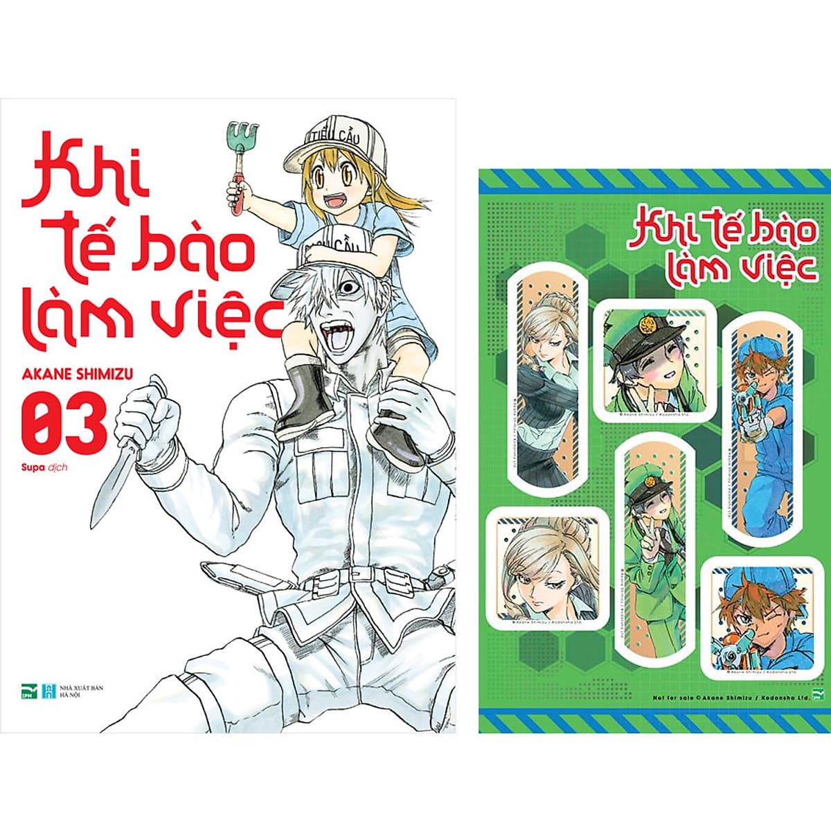 Khi Tế Bào Làm Việc 3 - Tặng Sticker Hình Băng Cá Nhân (Thiết Kế Độc Quyền Cho Phiên Bản Việt Nam), Số Lượng Có Hạn Dành Cho Những Đơn Hàng Đầu Tiên 