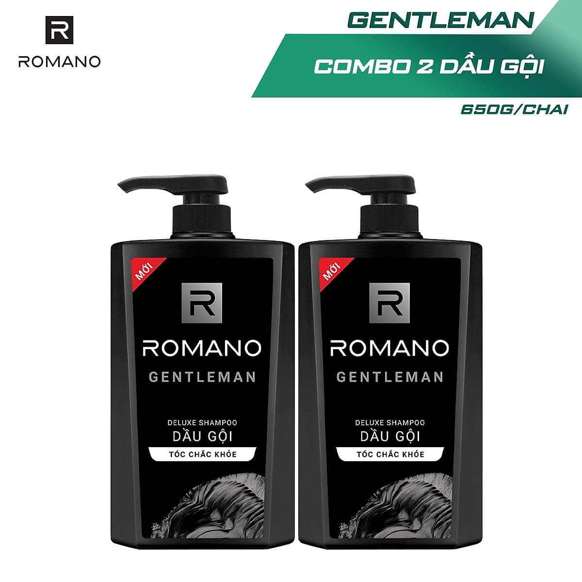 Combo 2 Dầu gội Romano hương nước hoa 650g/chai