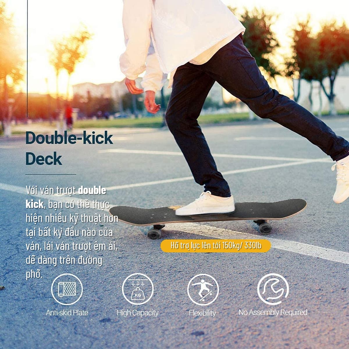 Ván Trượt 80 cm - Ván Trượt Có Nhám Chống Trượt, Ván Trượt Gỗ Chống Nước Cực Tốt Chịu Lực Tốt, Ván trượt người lớn, ván trượt thế thao, ván trượt skate board, thể thao ngoài trời