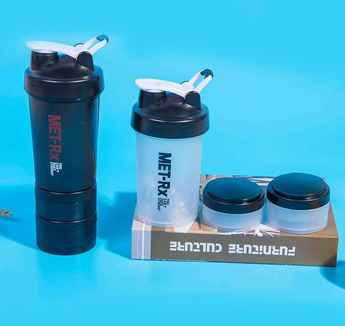 Bình Lắc Shaker, Bình Nước Gym, Bình Thể Thao Cho Gymer 4 in 1 (500ml) - Hàng Chính Hãng Amalife