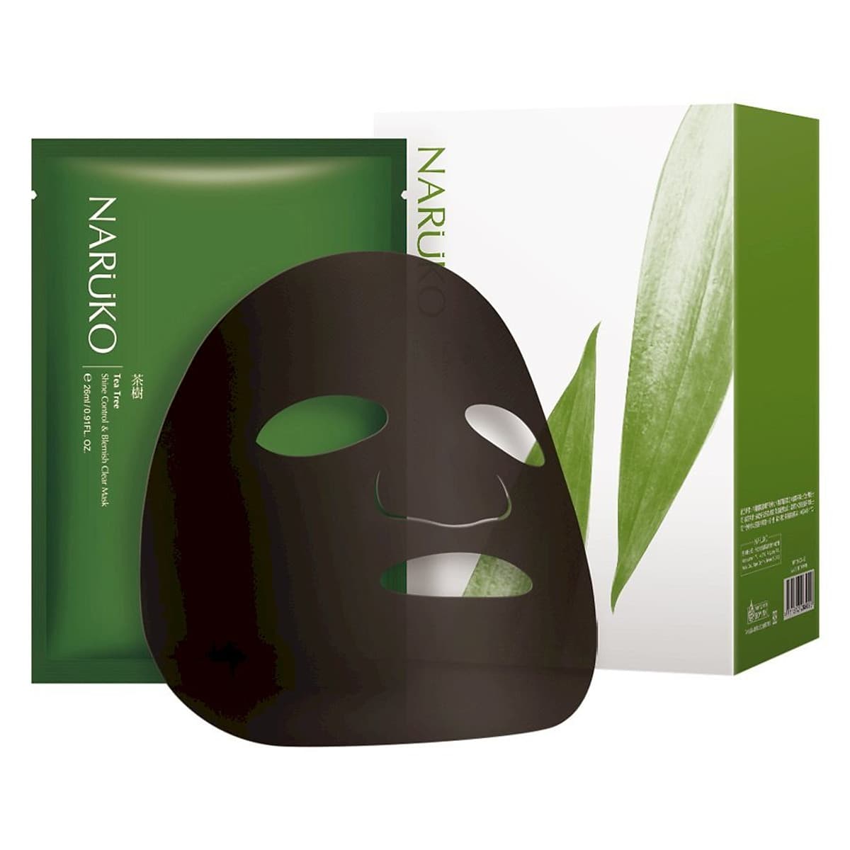 Mặt Nạ Kiểm Soát Dầu Và Mụn Naruko Tràm Trà Bản Đài - Tea Tree Shine Control And Blemish Clear Mask (8 Miếng / Hộp)