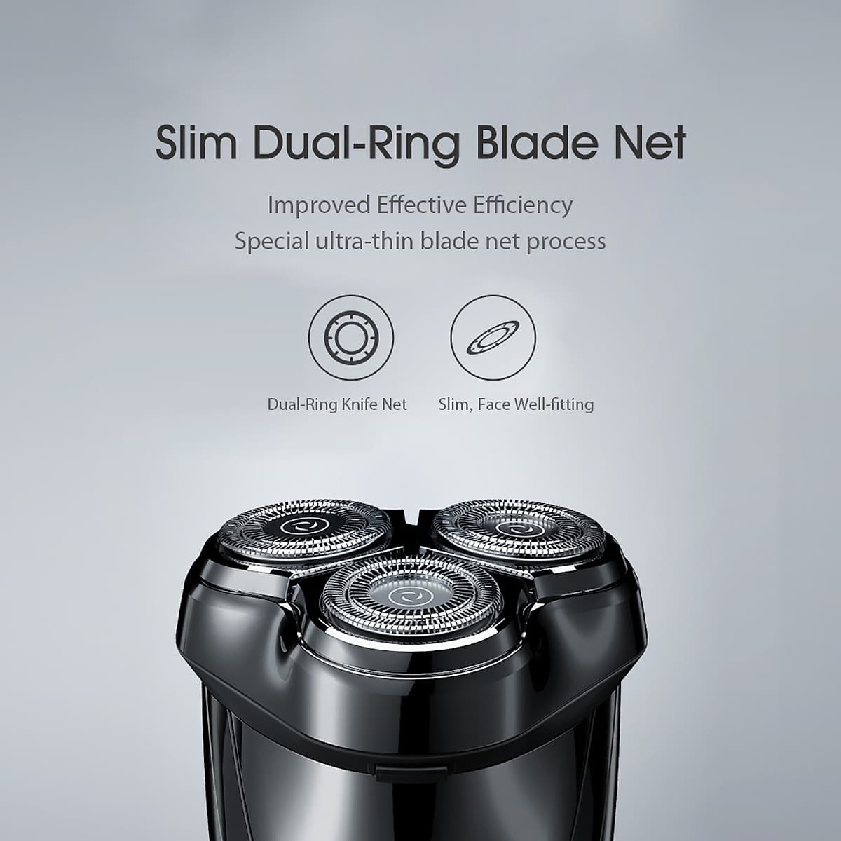 Máy Cạo Râu Điện Xiaomi Enchen BlackStone 3 3D Với 3 Lưỡi Cạo Và Kết Nối USB
