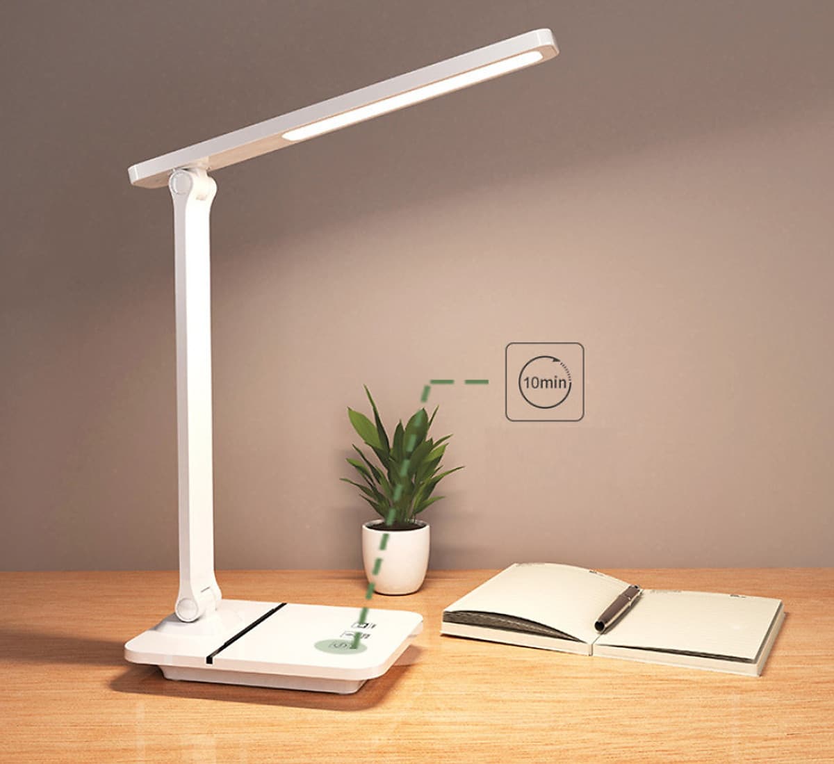 Đèn Bàn Học LED USB Di Động Cao Cấp Có Thể Gập Hai Chỗ – 03 Chế Độ Ánh Sáng Vàng Bảo Vệ Mắt Chống Cận - Hàng Chính Hãng  miDoctor