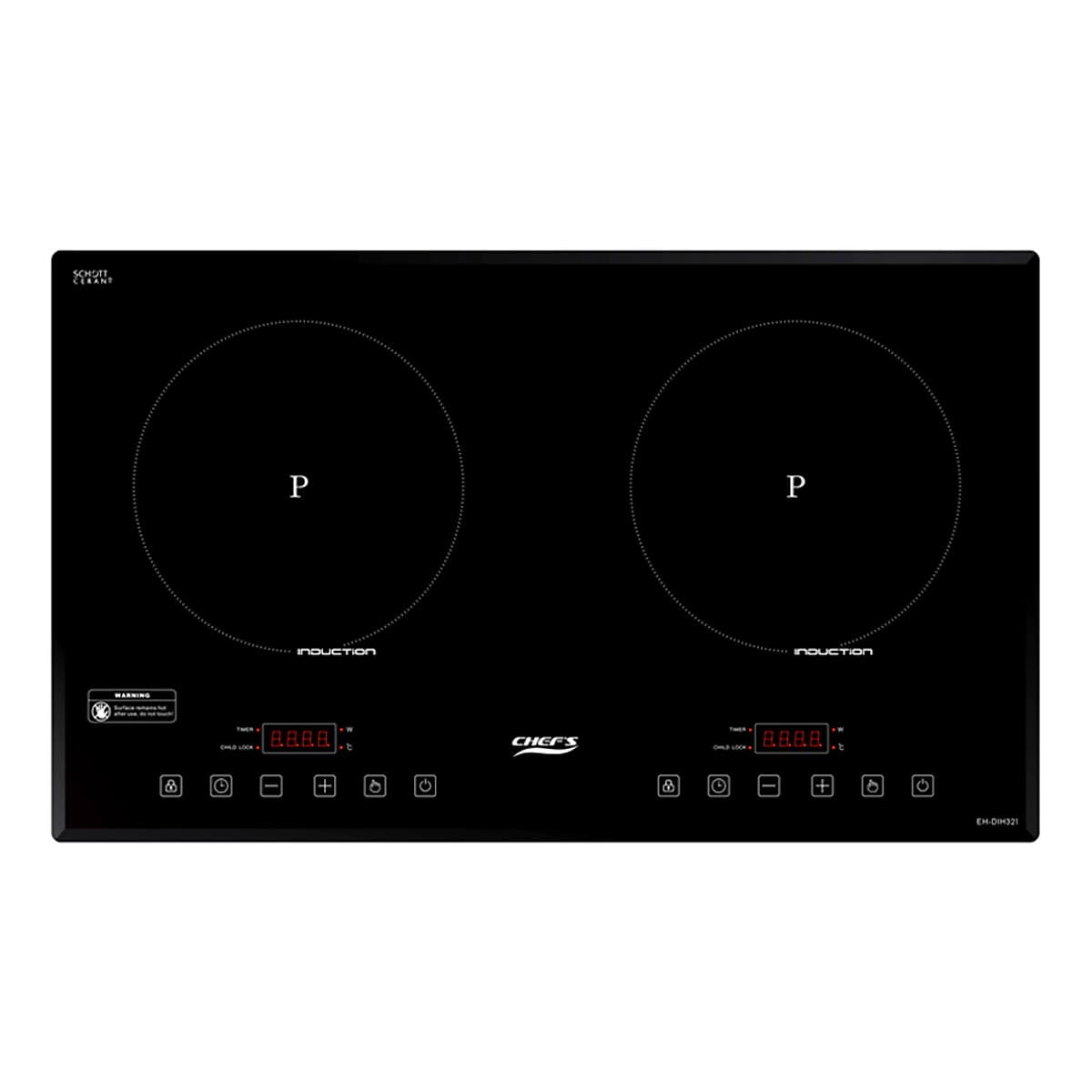 Bếp Âm Từ Đôi Chef's EH-DIH321 (72cm - 3400W) - Hàng Chính Hãng
