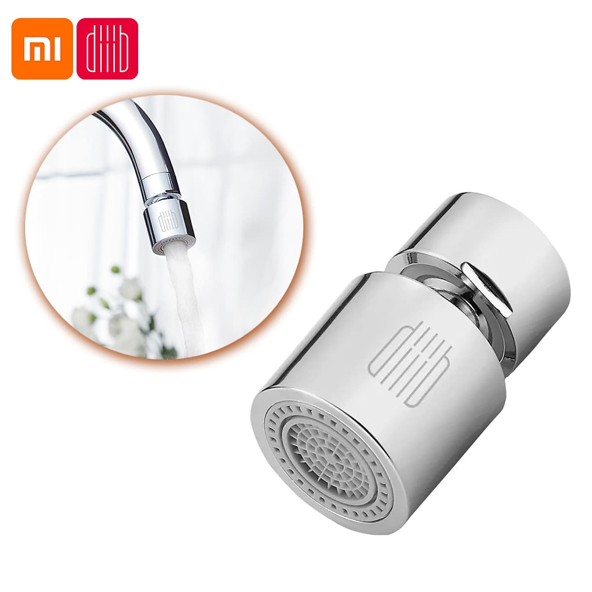 Đầu Vòi Nước Xiaomi Diiib Với Bộ Lọc Giúp Tiết Kiệm Nước 2 Luồng 360 Độ Chống Văng Tiện Dụng