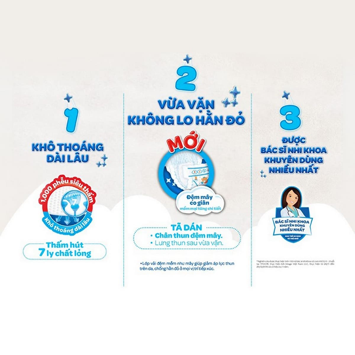Combo 3 Tã dán HUGGIES DRY JUMBO M76