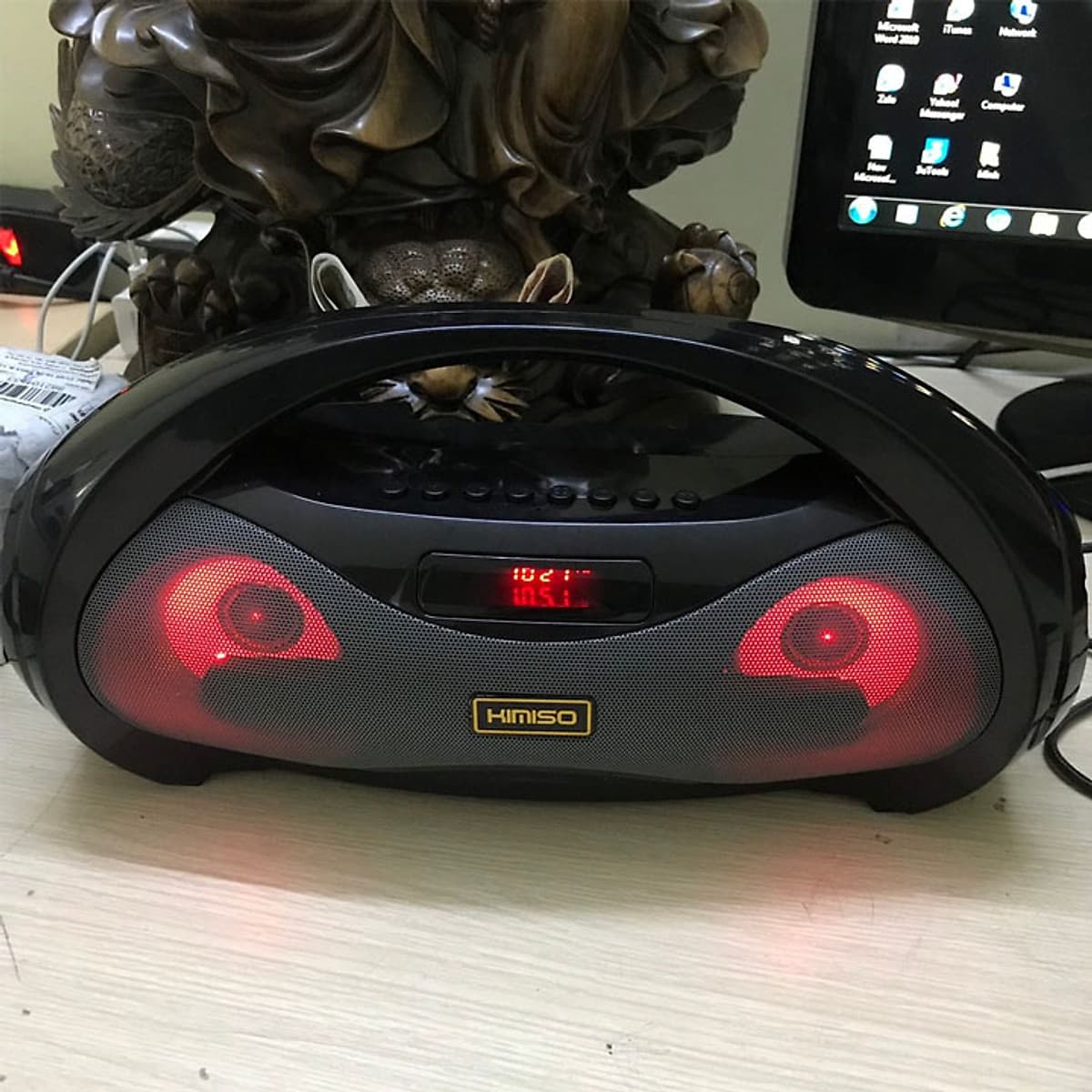 Loa Karaoke Bluetooth Xách Tay KM S2 Siêu Bass Kèm Mic Hát Tặng Giá Đỡ Điện Thoại Hình Hoa