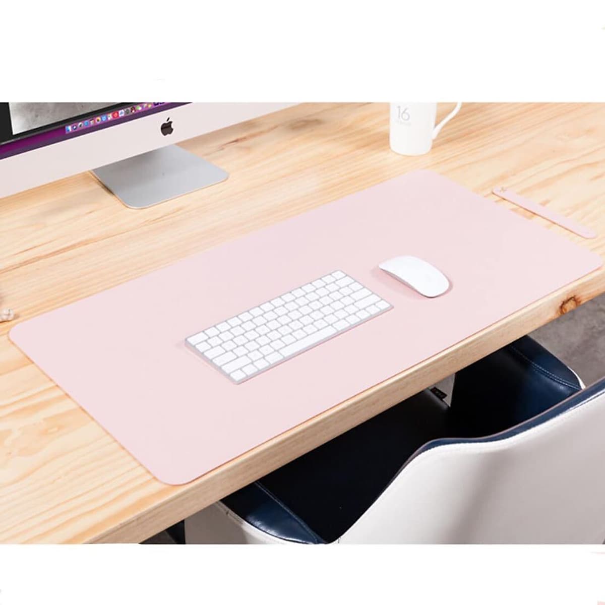 Bàn di chuột, miếng lót chuột 120 X 60 CM kiêm deskpad thảm da trải bàn làm việc hai mặt chống nước