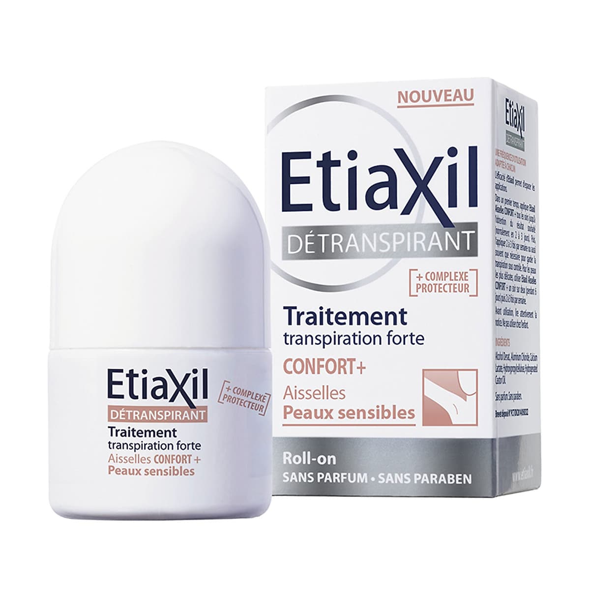 Lăn khử mùi Etiaxil Détranspirant Traitement Confort+ Aisselles Peaux Sensibles 15ml (Dành cho da siêu nhạy cảm)