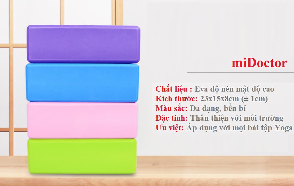 Gạch Tập Yoga, Gối Tập Yoga miDoctor 