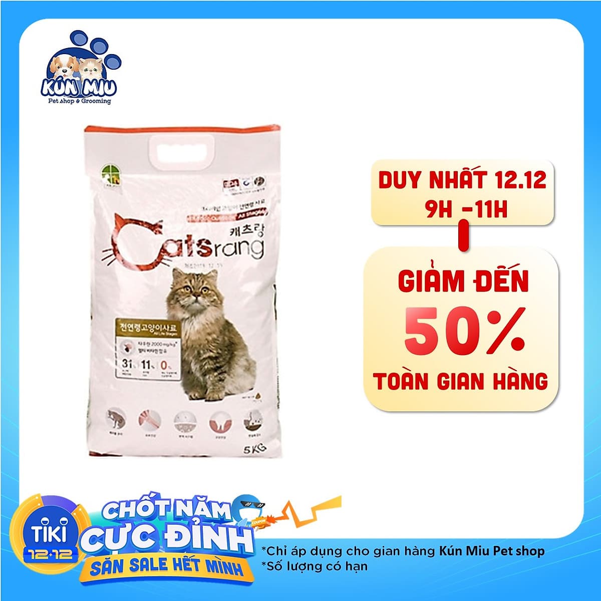 Hạt Catsrang  - Thức Ăn Hạt Cho Mèo Mọi Lứa Tuổi