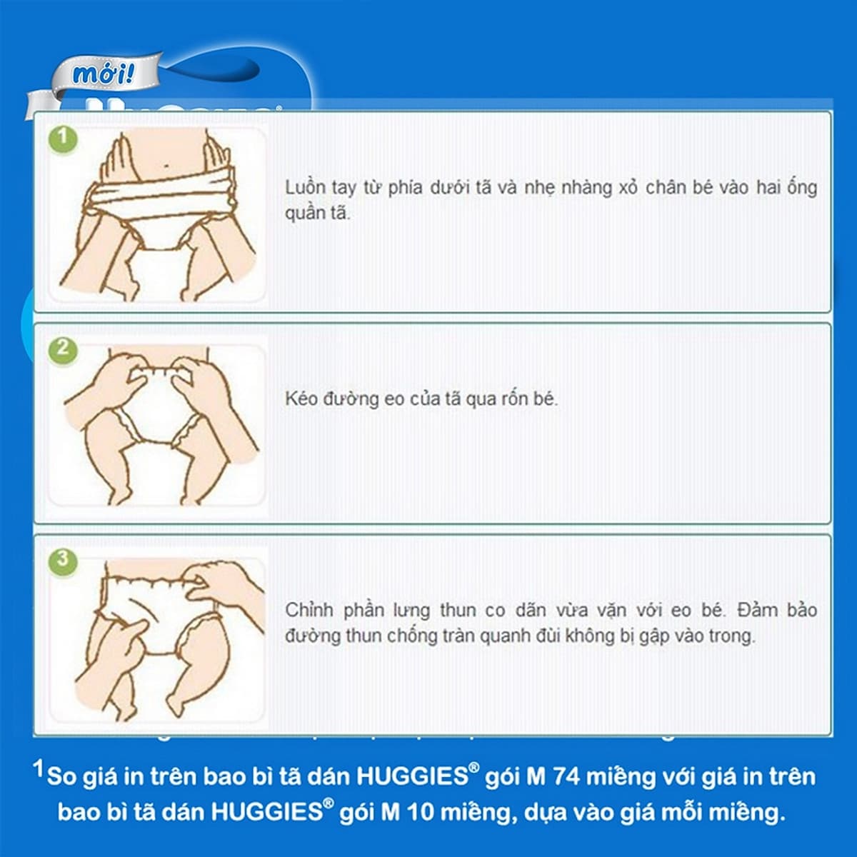 Combo 3 Tã quần HUGGIES DRY PANTS SUPER JUMBO L68 (8 - 13kg)  - Gói 68 miếng 