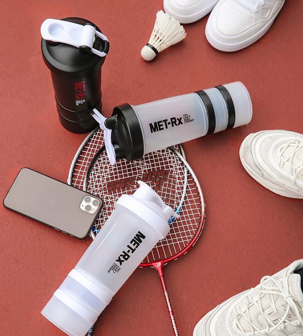 Bình Lắc Shaker, Bình Nước Gym, Bình Thể Thao Cho Gymer 4 in 1 (500ml) - Hàng Chính Hãng Amalife