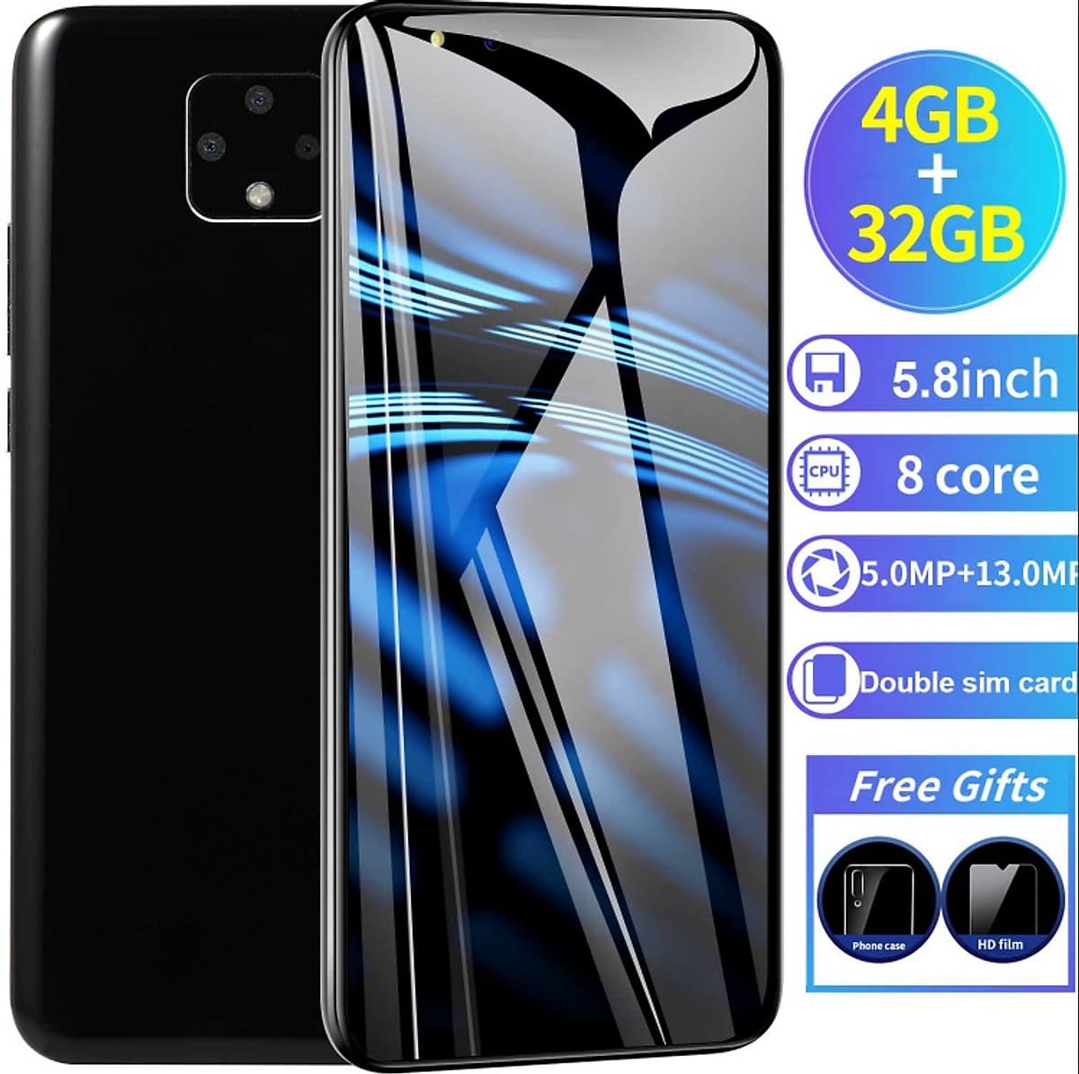 M20plus Smartphone 5.72 " Screen Mobile Phone With Face Recognition 4+32GB Specification:European regulations
