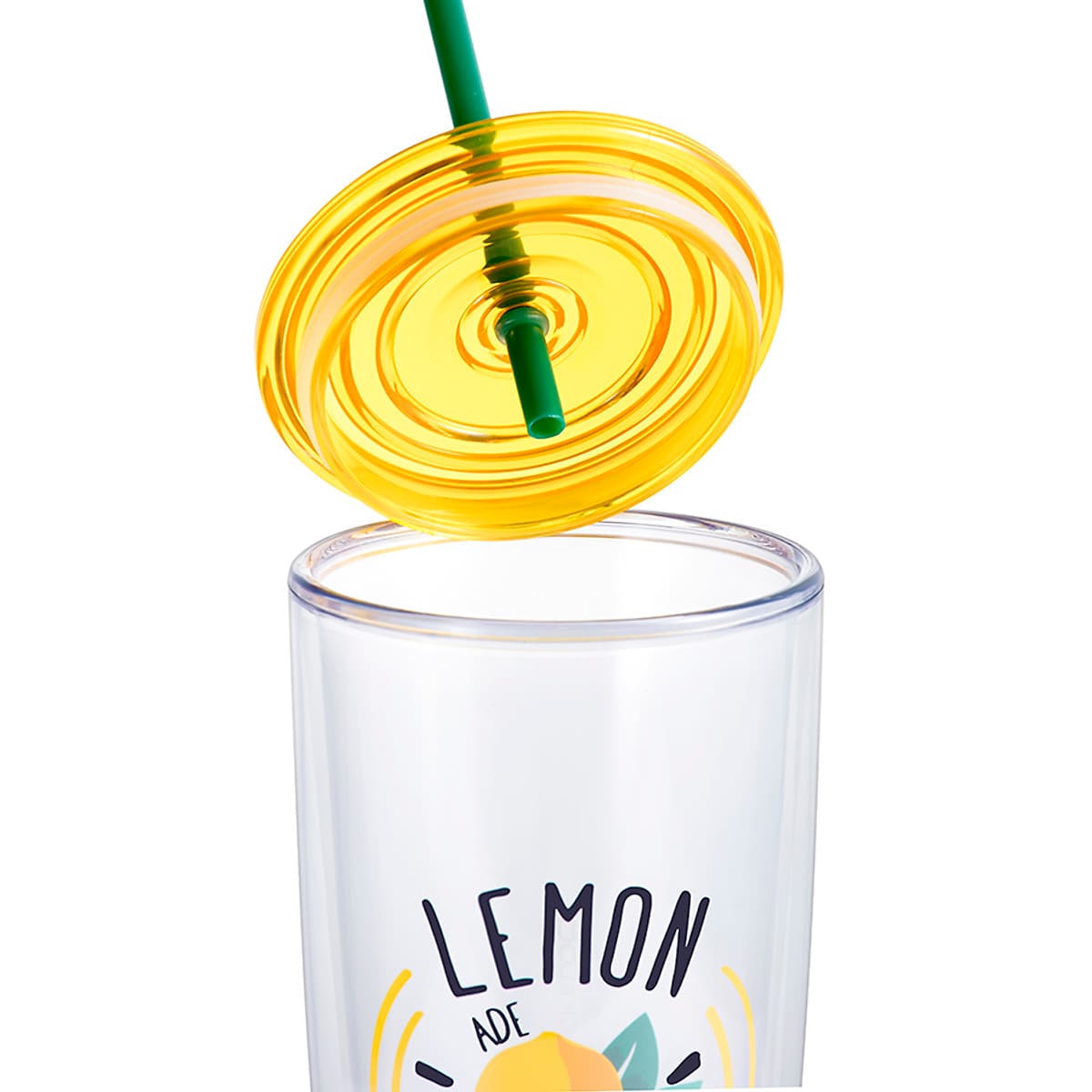 Ly Nhựa Có Ống Hút Lock&Lock HAP507YEL 750ml - Màu Vàng