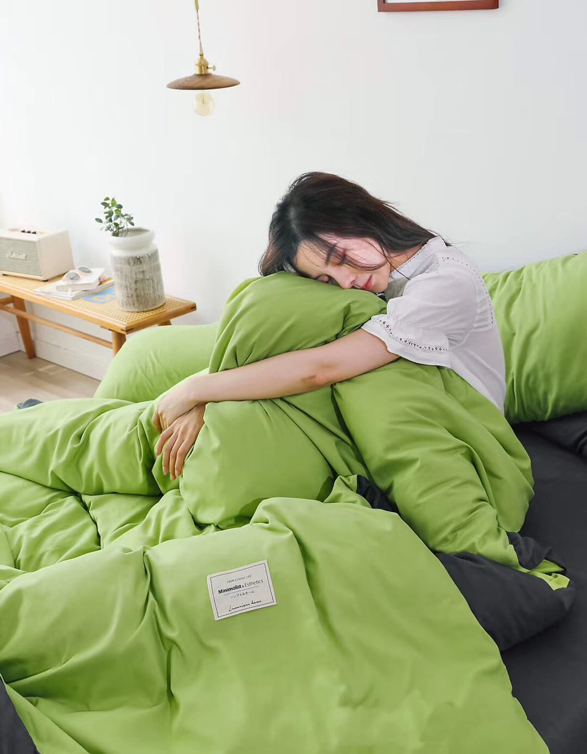 Bộ 4 món chăn ga gối cotton Tici cao cấp TC45 hàng đẹp (set gồm 1 ga, 1 chăn có khóa lồng được ruột, 2 vỏ gối)