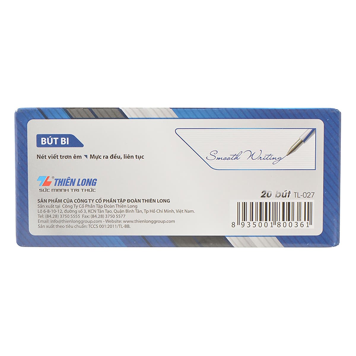 Hộp 20 Bút Bi Thiên Long TL-027 - Xanh