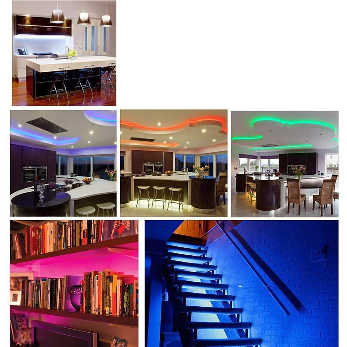 Cuộn Đèn LED Trang Trí Quấn Cây RGB Siêu Sáng, Dài 5M Kèm Remote 44 Phím