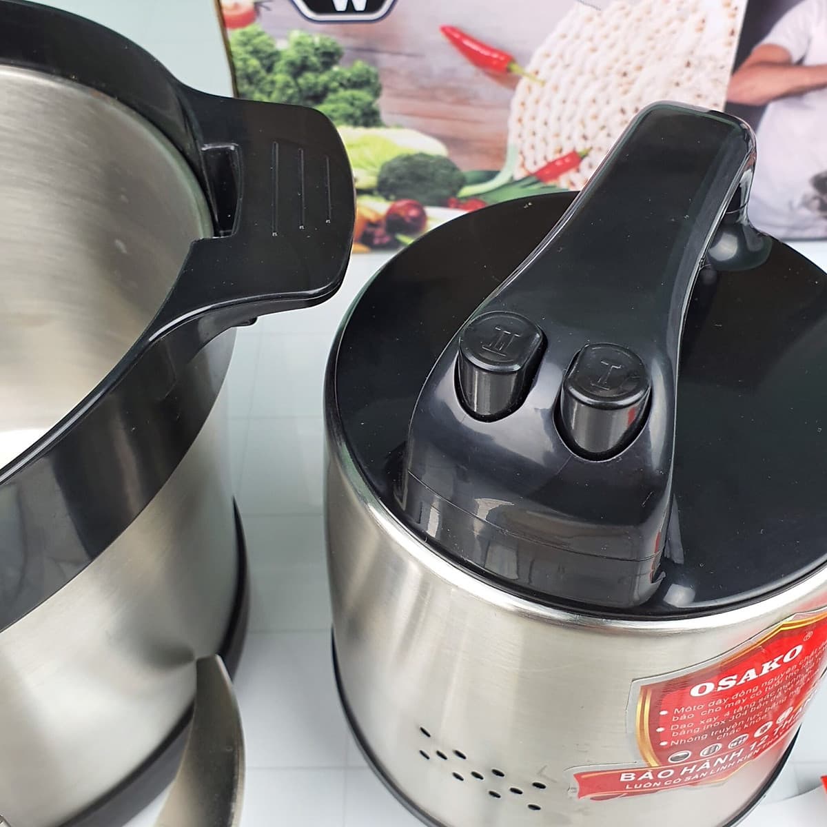 Máy xay thịt cá OSAKO, bộ dao 4 lưỡi-Hàng chính hãng