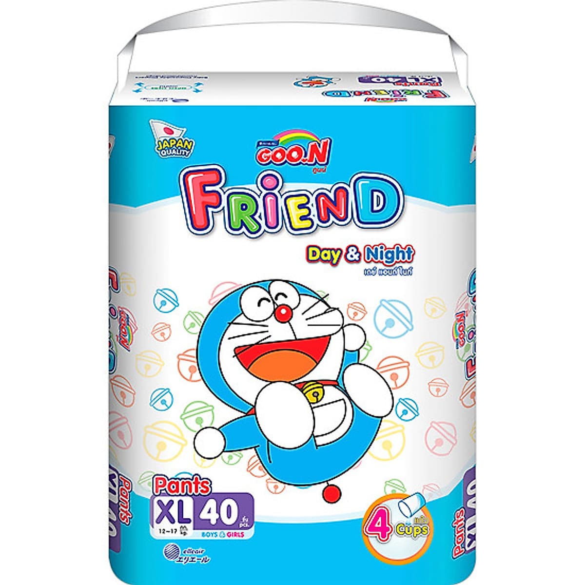 Combo 3 Bịch Tã Quần Goon Friend Doremon Mới M54/L46/XL40/XXL34/XXXL22 - Tặng đồ chơi đàn Organ