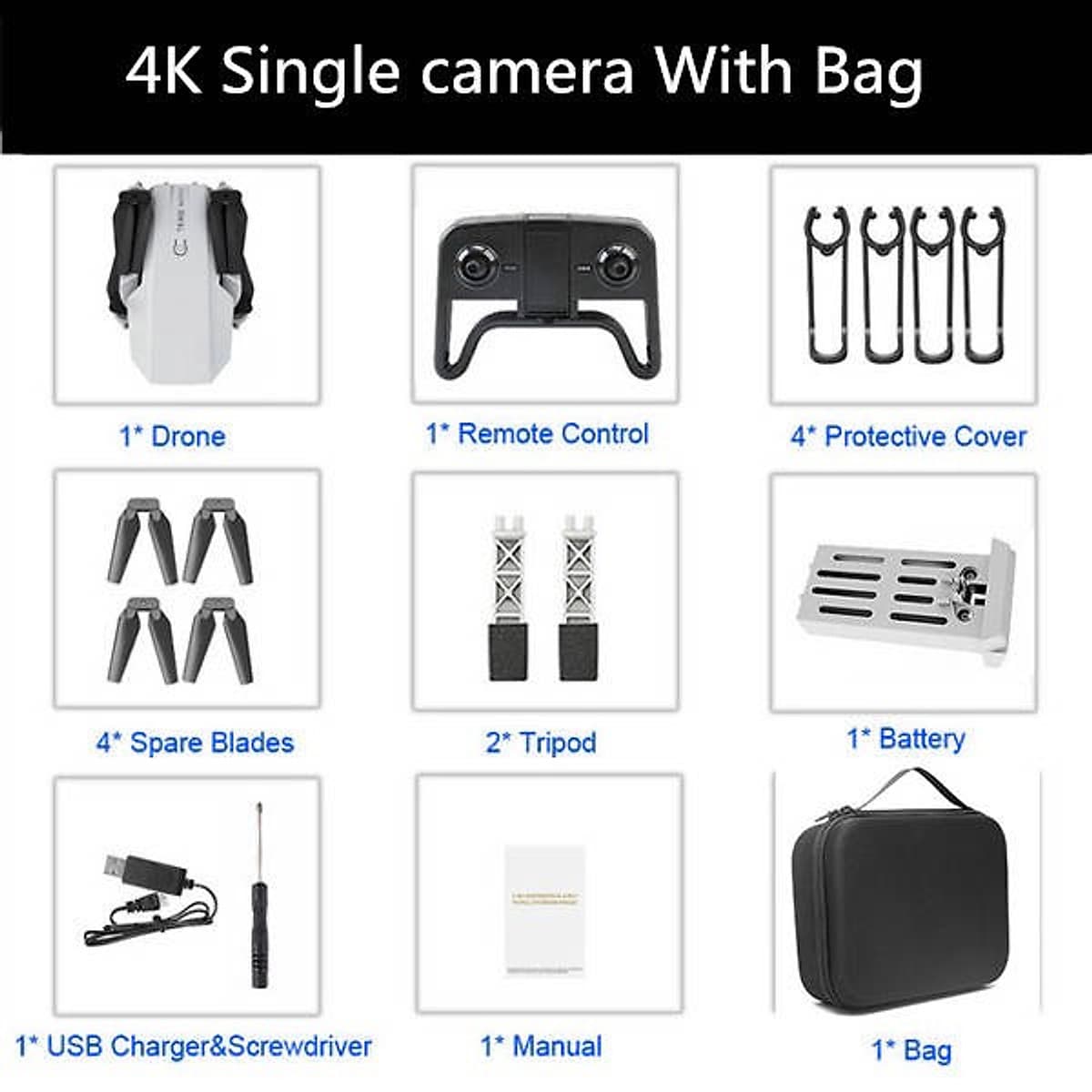 Flycam mini Pro 4K, gấp gọn truyền ảnh trực tiếp về điện thoại - Hàng chính hãng