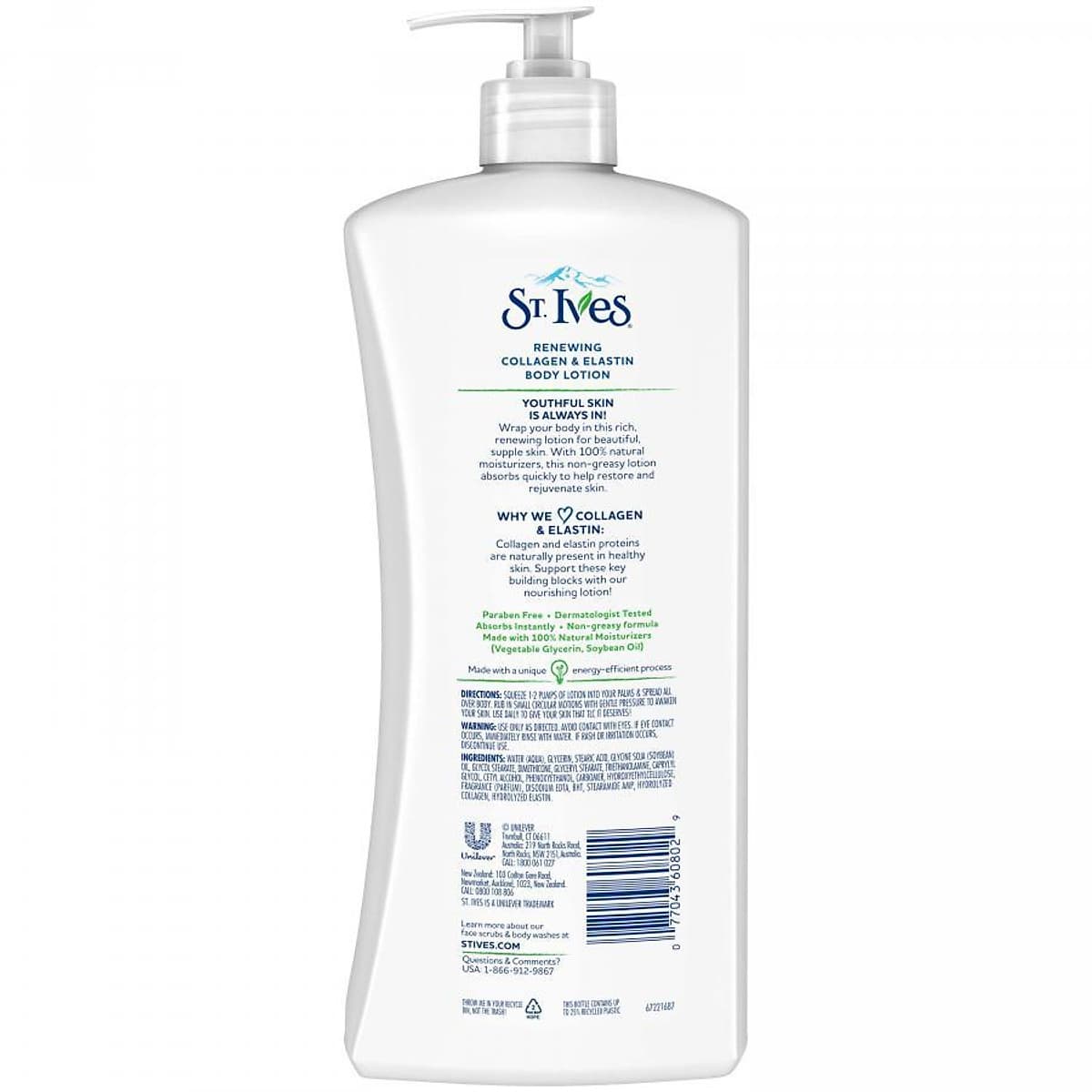 Sữa Dưỡng Thể ST.IVES Trẻ Hóa Da Collagen 621ml - 077043608029
